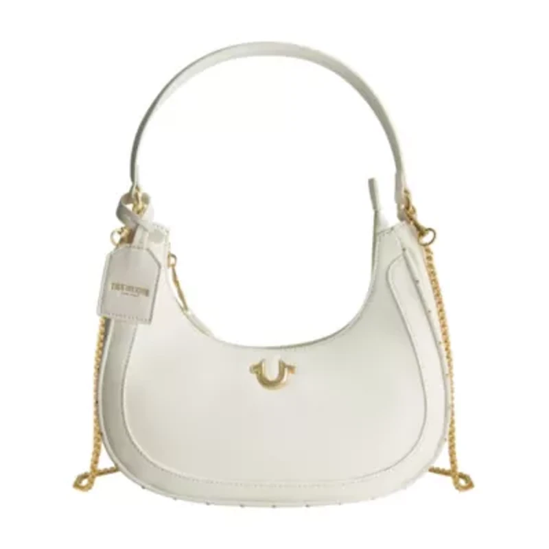 True Religion Zip Top Crescent Hobo Bag