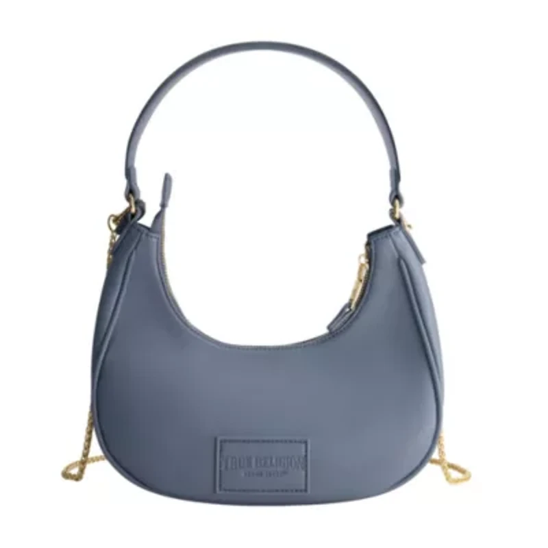 True Religion Zip Top Crescent Hobo Bag