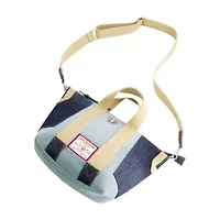 True Religion Licensed Patchwork Denim Tote Bag with Adjustable Strap