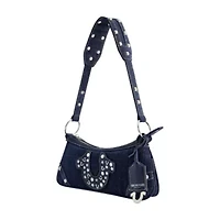 STUDDED HORSESHOE DE True Religion Horseshoe Denim shoulder bag