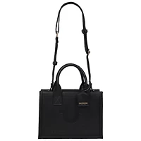 True Religion Debossed Logo Modern Tote with Removable Shoulder Strap