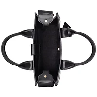 True Religion Debossed Logo Modern Tote with Removable Shoulder Strap