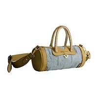 True Religion Quilted Horseshoe Mini Duffel Crossbody Bag