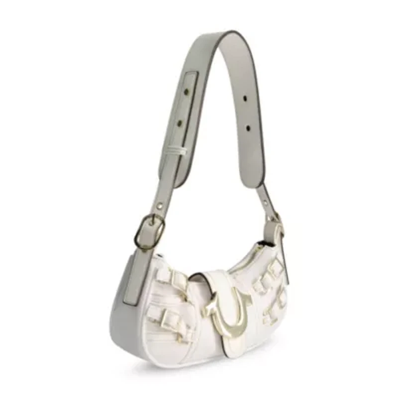 True Religion Multi-Strap Denim Shoulder Bag