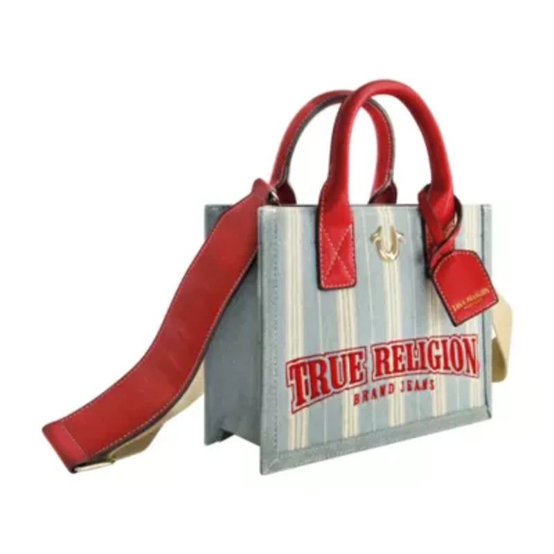 True Religion Denim Stripe Modern Tote