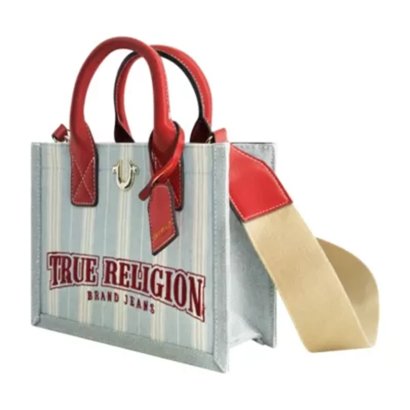 True Religion Denim Stripe Modern Tote