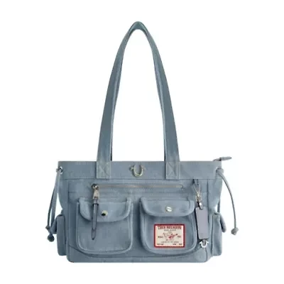 True Religion Multi-Pocket Denim Tote
