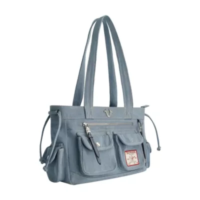 True Religion Multi-Pocket Denim Tote