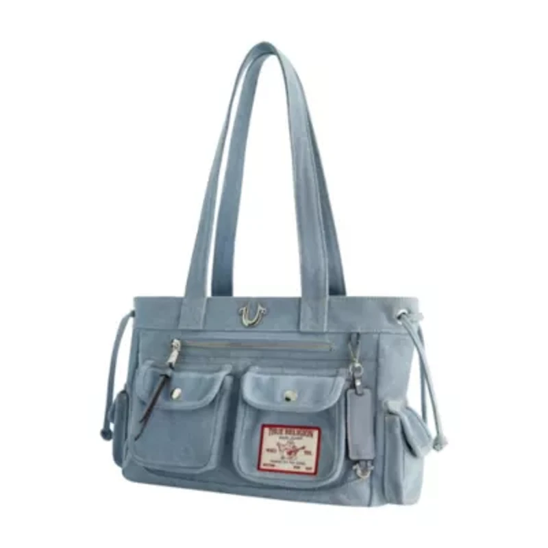 True Religion Multi-Pocket Denim Tote