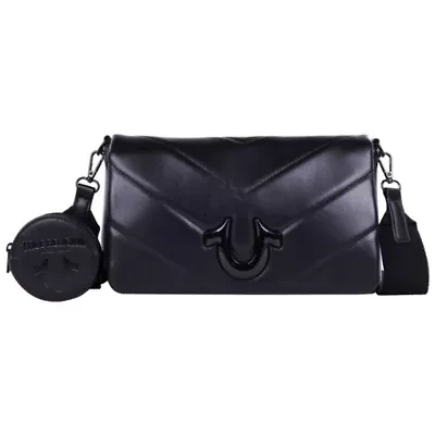 True Religion Quilted Flap Crossbody with Removable Pouch