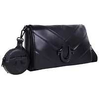 True Religion Quilted Flap Crossbody with Removable Pouch