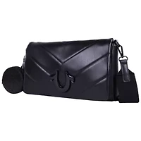 True Religion Quilted Flap Crossbody with Removable Pouch