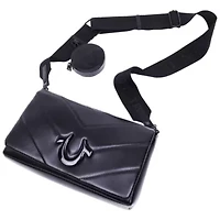 True Religion Quilted Flap Crossbody with Removable Pouch
