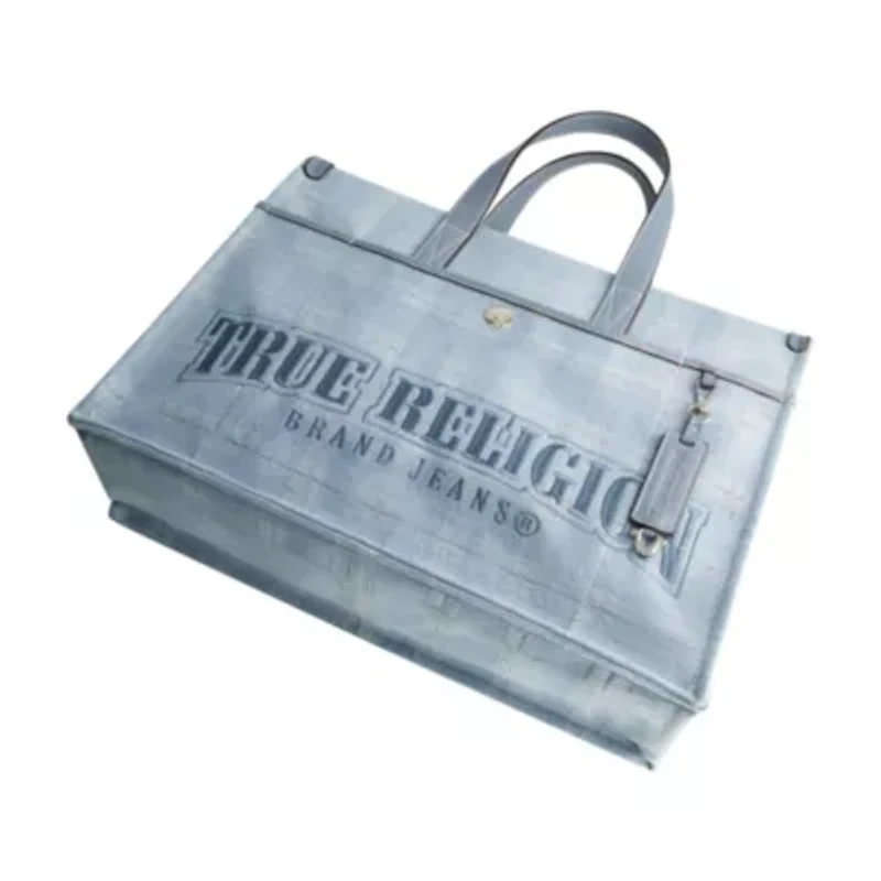True Religion Striped Denim City Tote