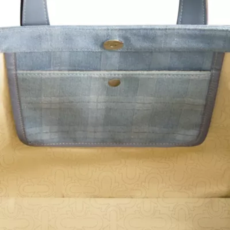 True Religion Striped Denim City Tote