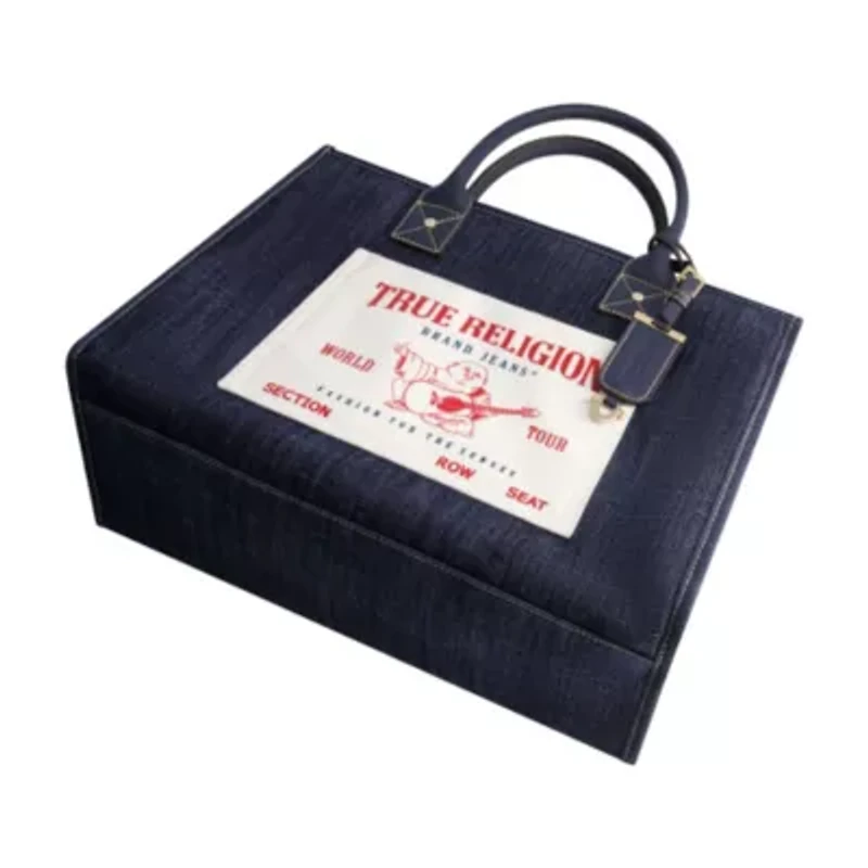 True Religion Buddha Pocket Denim Tote