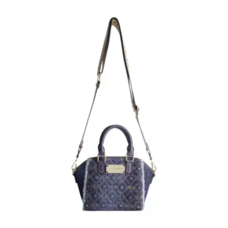 True Religion Frayed Denim Mini Satchel