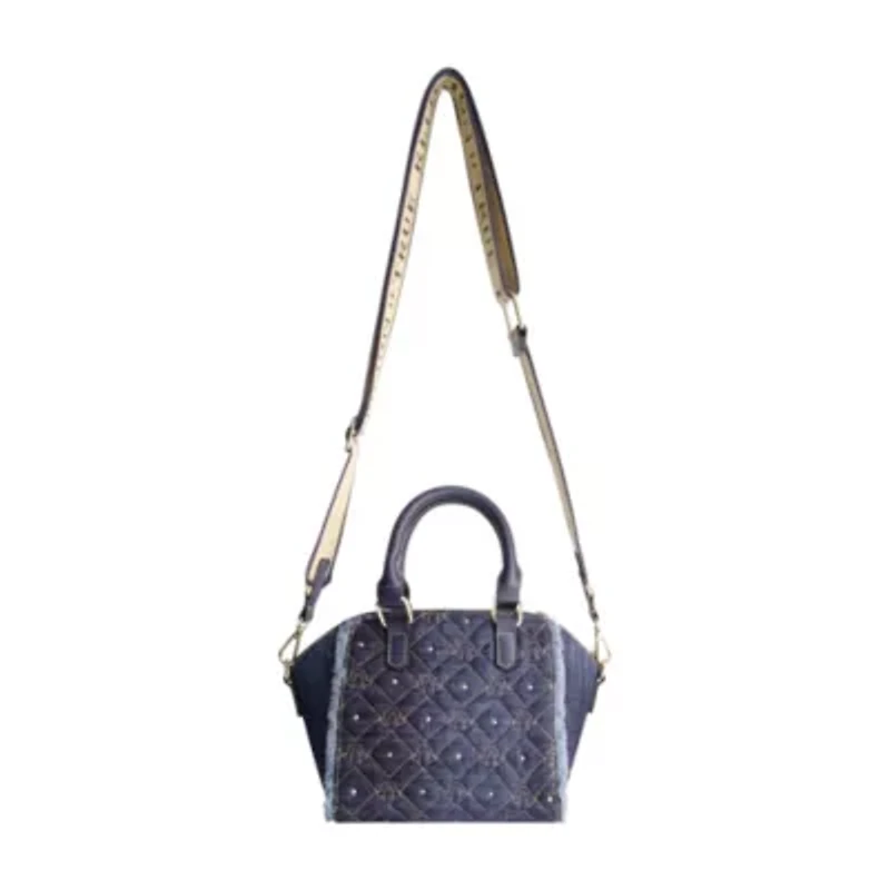 True Religion Frayed Denim Mini Satchel