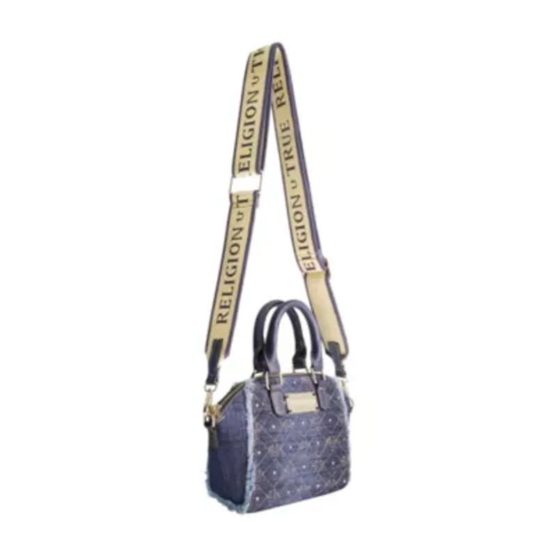 True Religion Frayed Denim Mini Satchel