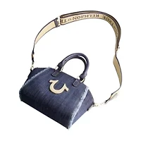 True Religion Frayed Denim Mini Satchel