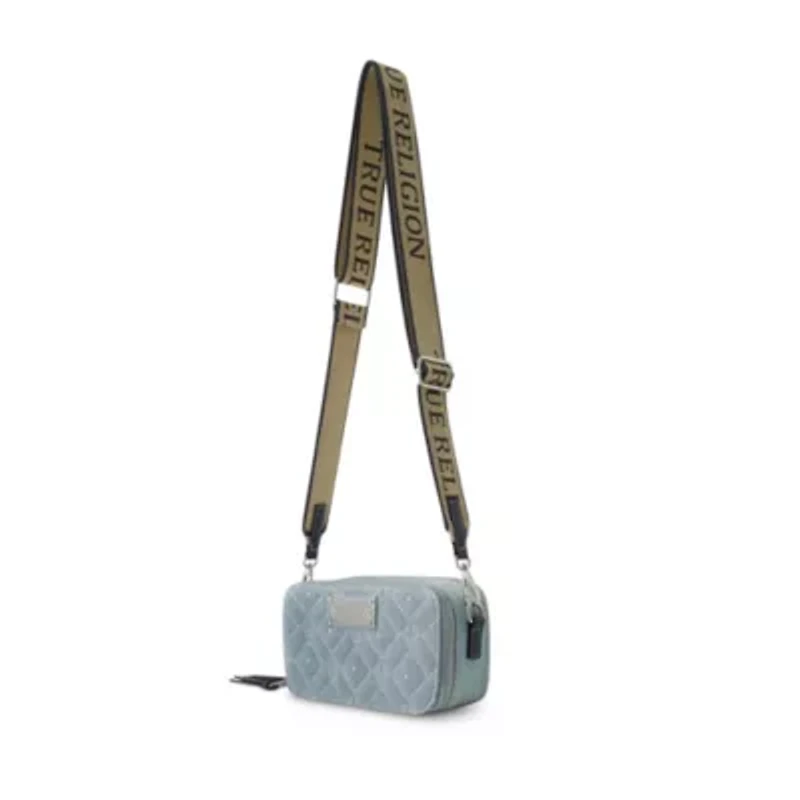 True Religion Studded Denim Camera Bag