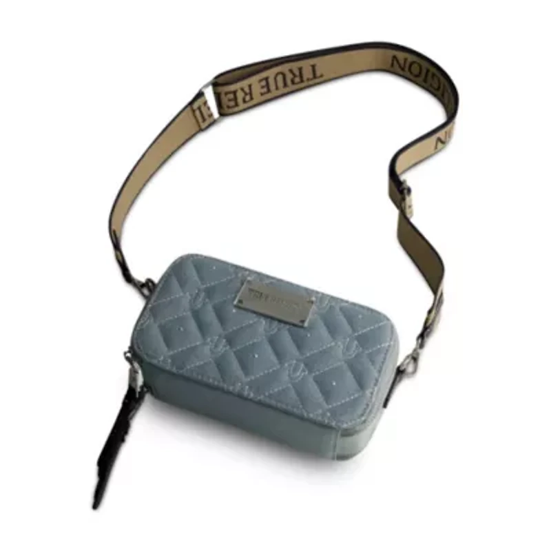 True Religion Studded Denim Camera Bag