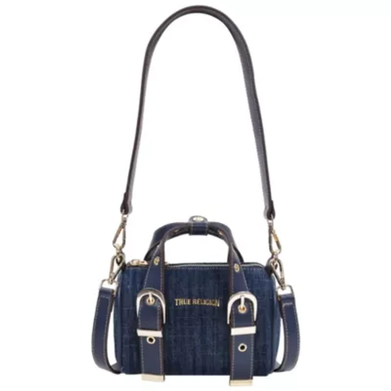 True Religion Denim Buckle Strap Mini Satchel