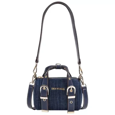 True Religion Denim Buckle Strap Mini Satchel