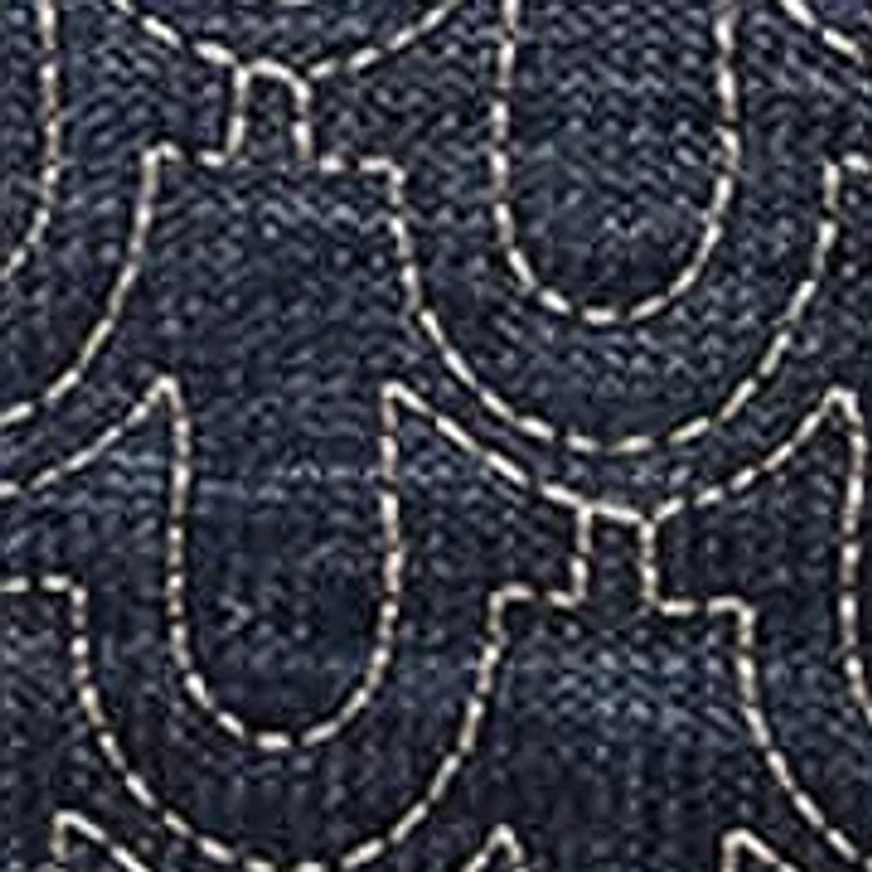 True Religion Horseshoe Denim Charm Tote