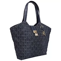 True Religion Horseshoe Denim Charm Tote