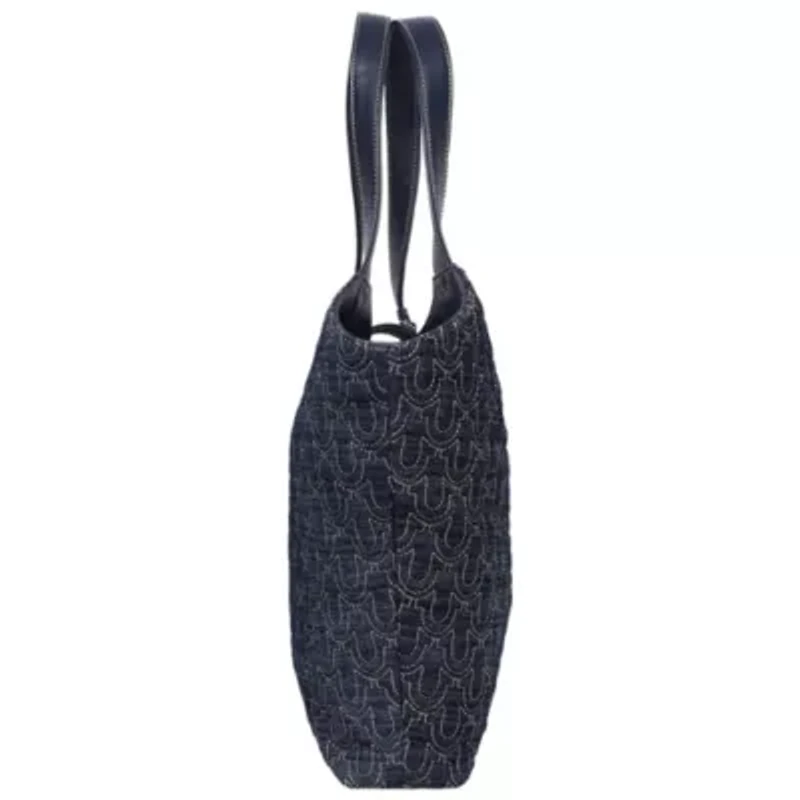 True Religion Horseshoe Denim Charm Tote