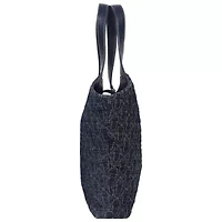 True Religion Horseshoe Denim Charm Tote