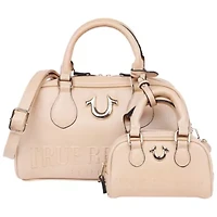 True Religion Logo Satchel with Matching Mini Bag