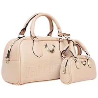 True Religion Logo Satchel with Matching Mini Bag