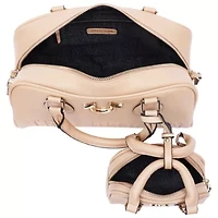 True Religion Logo Satchel with Matching Mini Bag