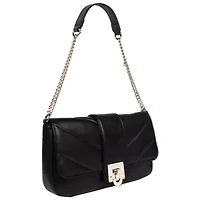 True Religion Quilted Flap Shoulder Bag with Mini Bag