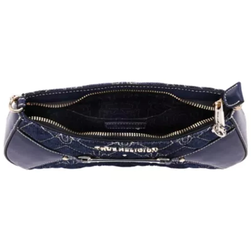 True Religion Studded Denim Chain Shoulder Bag