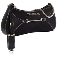 True Religion Studded Denim Chain Shoulder Bag