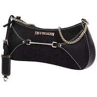True Religion Studded Denim Chain Shoulder Bag