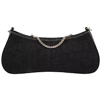 True Religion Studded Denim Chain Shoulder Bag