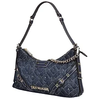 True Religion Studded Denim Chain Shoulder Bag