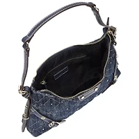 True Religion Studded Denim Chain Shoulder Bag