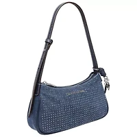 SPARKLE DENIM ZIP TOP BAG
