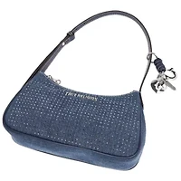 SPARKLE DENIM ZIP TOP BAG