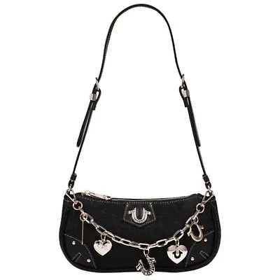 True Religion Sparkle Denim Shoulder Bag