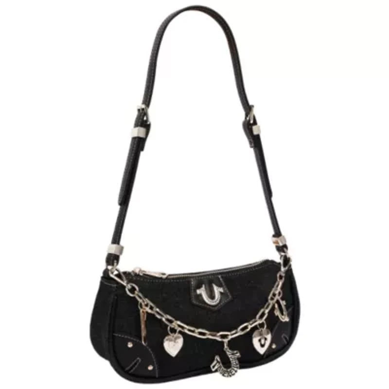 True Religion Sparkle Denim Shoulder Bag