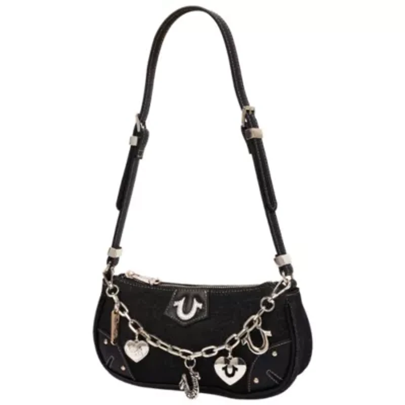 True Religion Sparkle Denim Shoulder Bag
