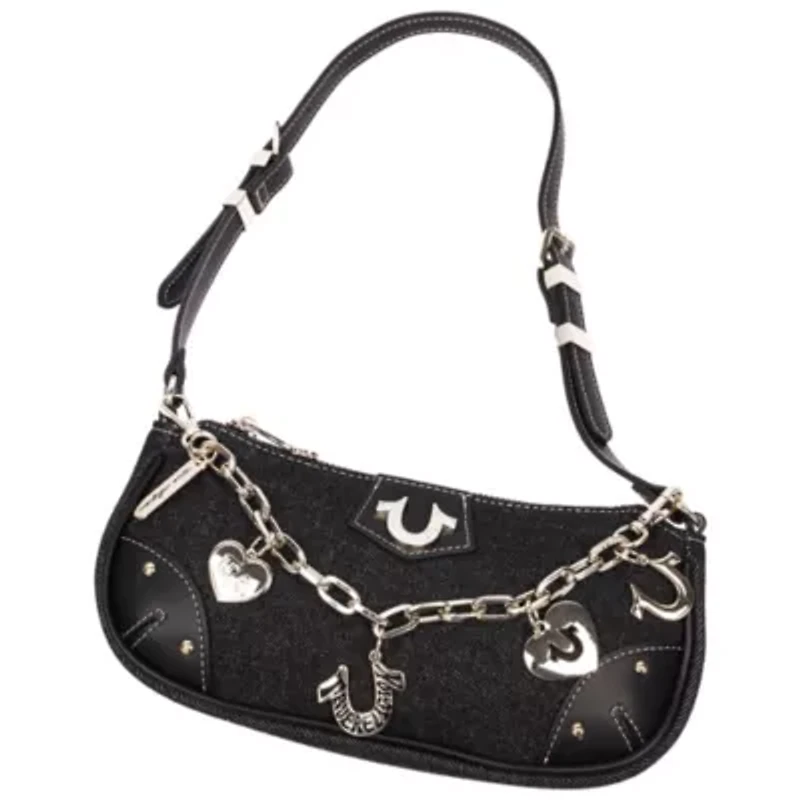 True Religion Sparkle Denim Shoulder Bag