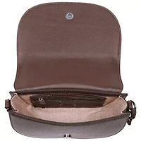 True Religion Studded Horseshoe Suede Flap Crossbody