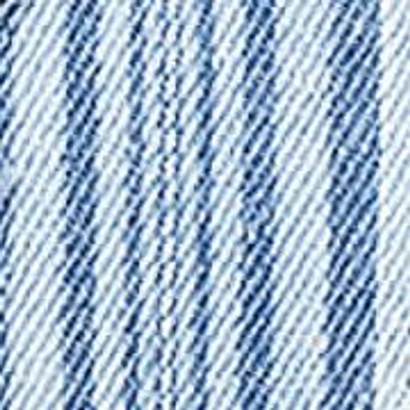 True Religion Multi-Stripe Denim Modern Tote with Removable Crossbody Strap